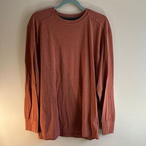 Wrangler Men's Burnt Orange Long Sleeve Shirt